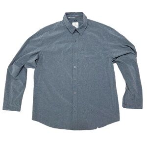 Ascend Men's Slate Blue Long-Sleeve Button-Down Shirt